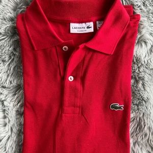 red polo shirt from Lacoste